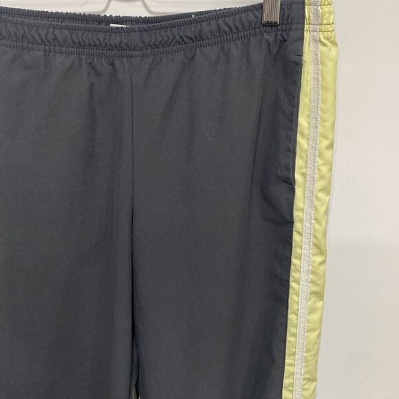Vintage Nike Womens Elastic Waistband Mesh Lined Track Pants Gray Yellow Medium - Picture 3 of 9